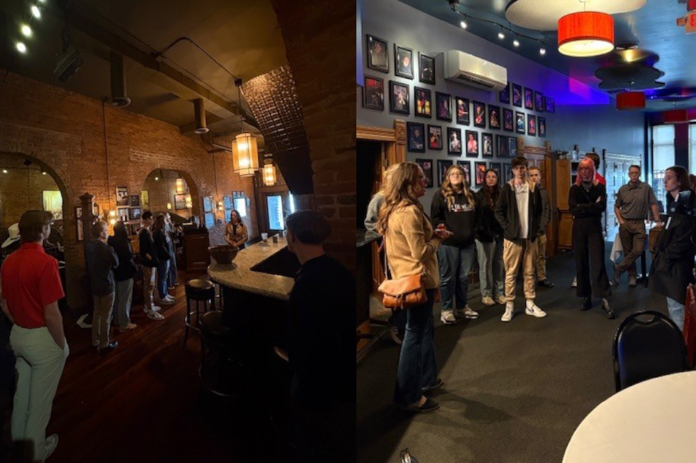 UNOH AMA Students visit with Erika Robinson, Director of People and Promotions, for Good Food Restaurants